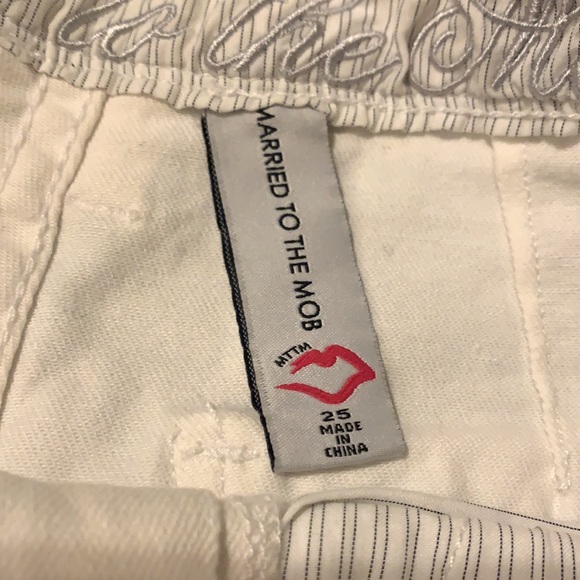 Married to the Mob (MTTM) white denim shorts - Picture 4 of 4